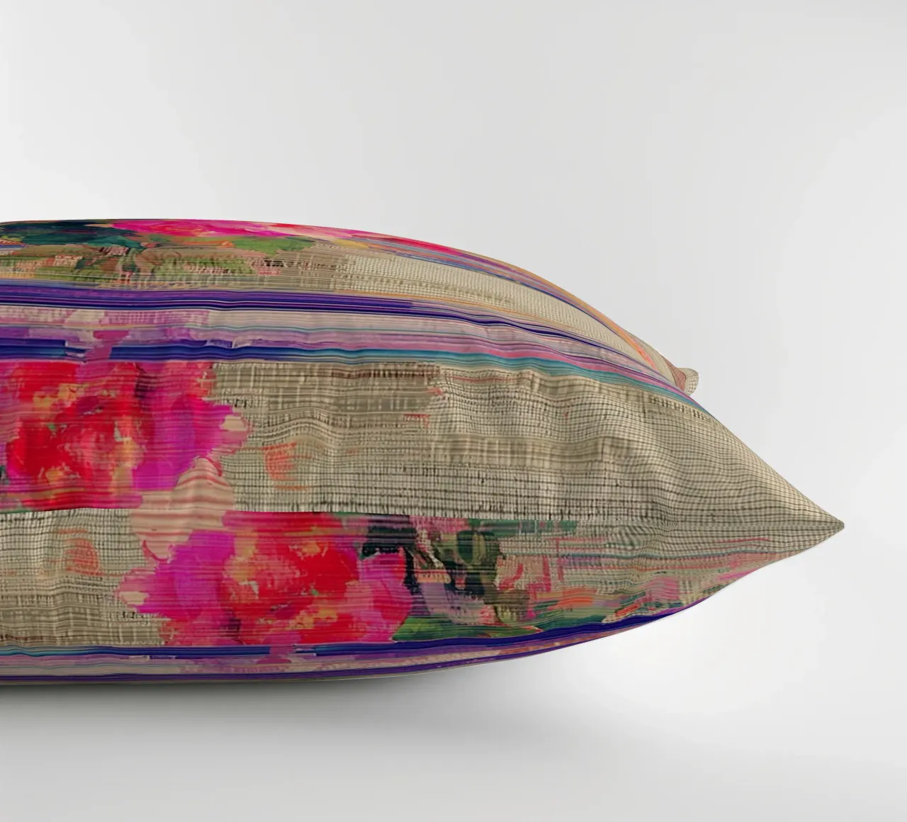 Splendore botanico a righe cuscino da Carinaprint