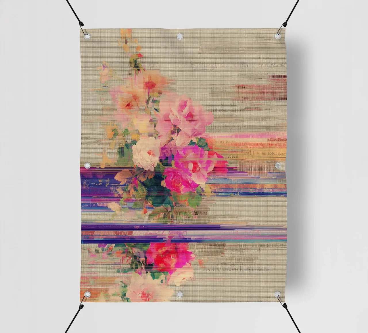 Splendore botanico a righe telo in pvc da Carinaprint