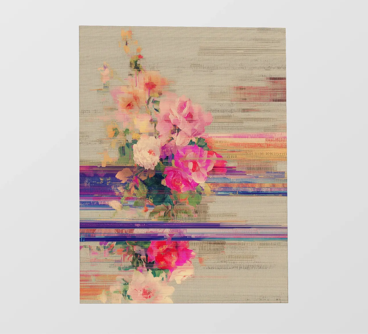 Splendore botanico a righe telo in pvc da Carinaprint