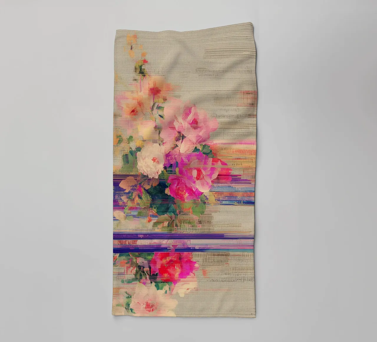 Splendore botanico a righe asciugamano da bagno da Carinaprint