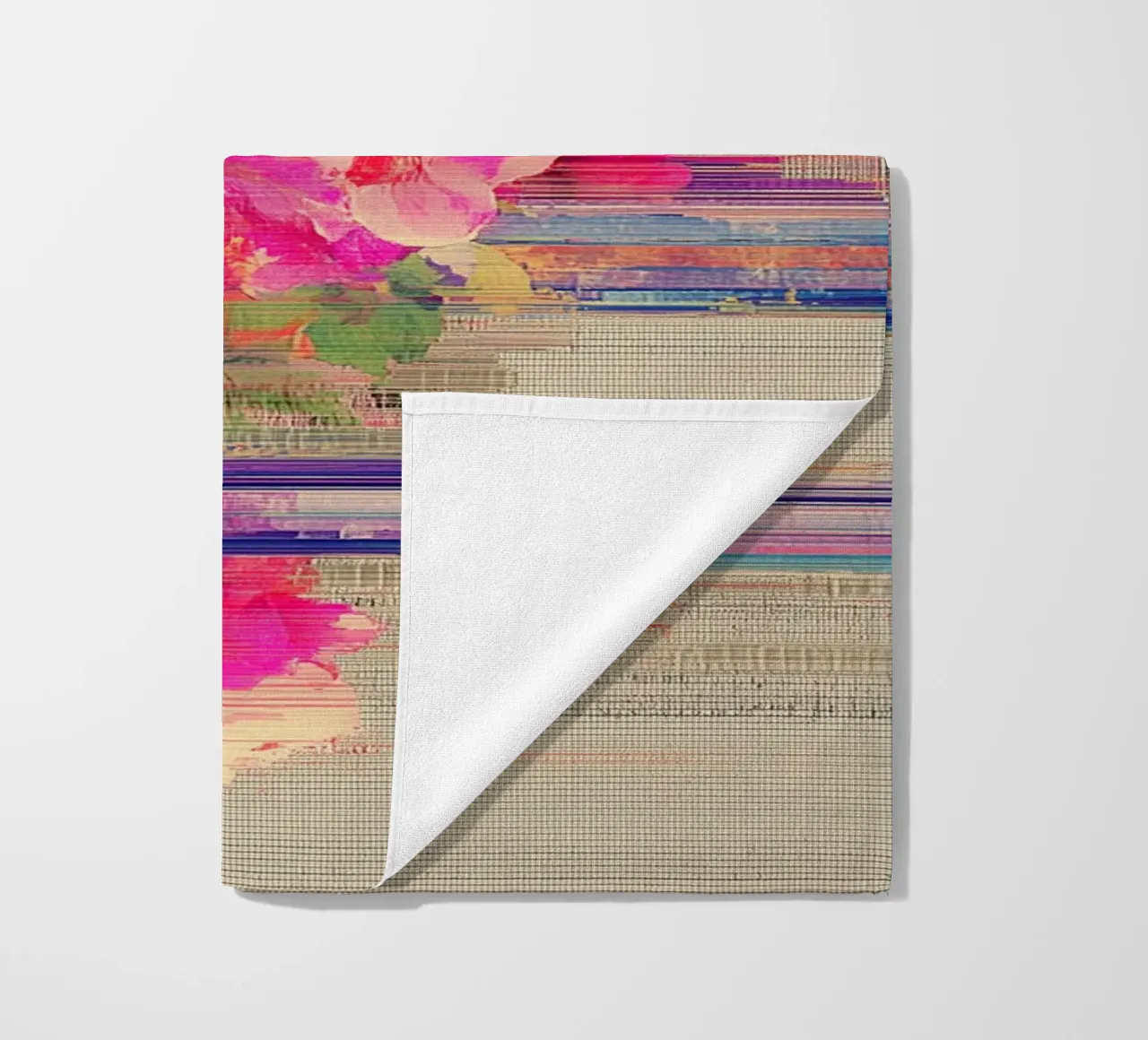 Splendore botanico a righe telo mare da Carinaprint