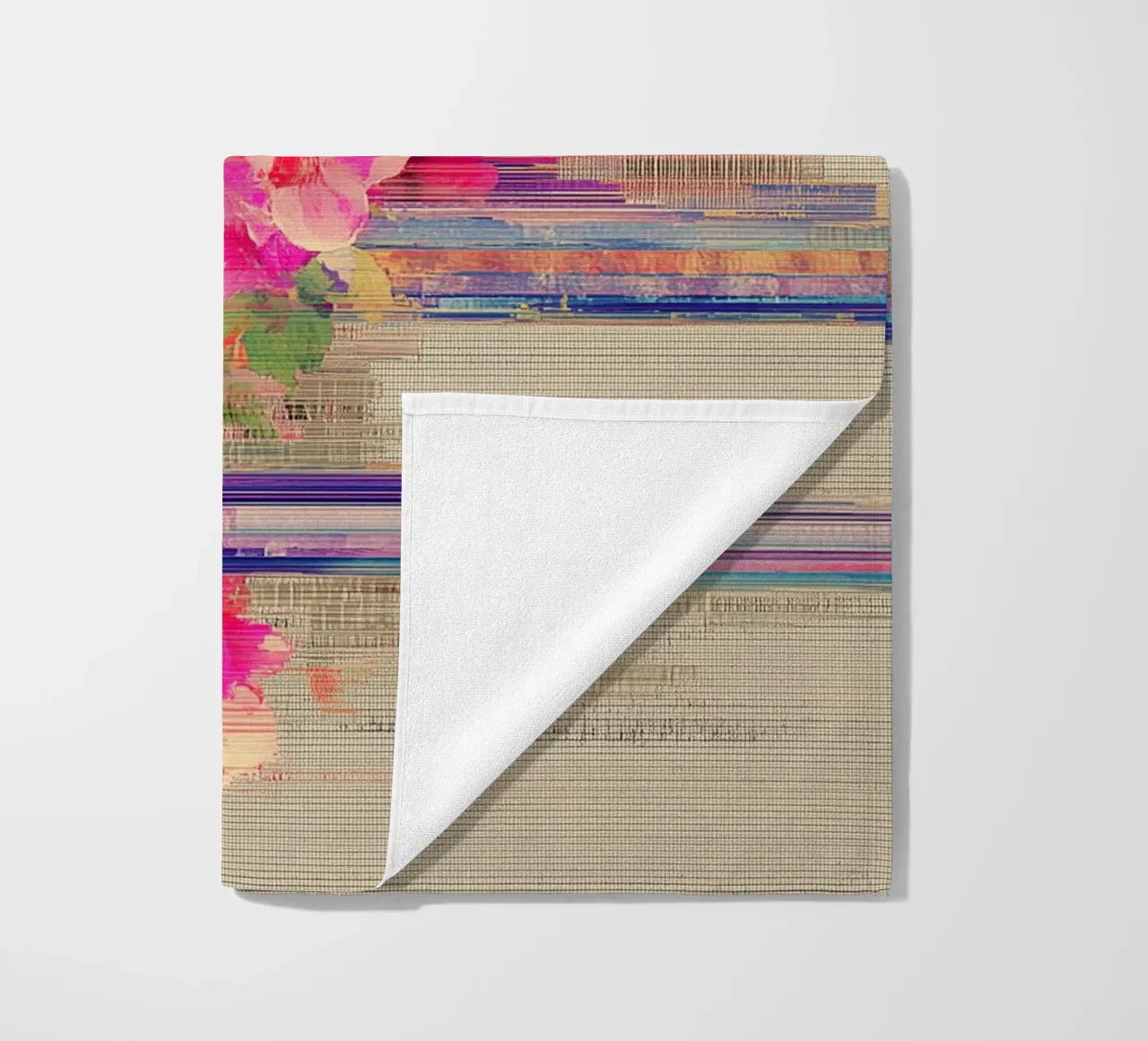 Splendore botanico a righe telo mare da Carinaprint