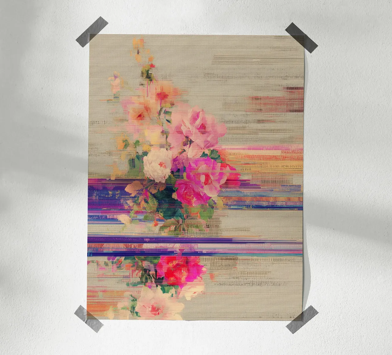 Splendore botanico a righe poster da Carinaprint