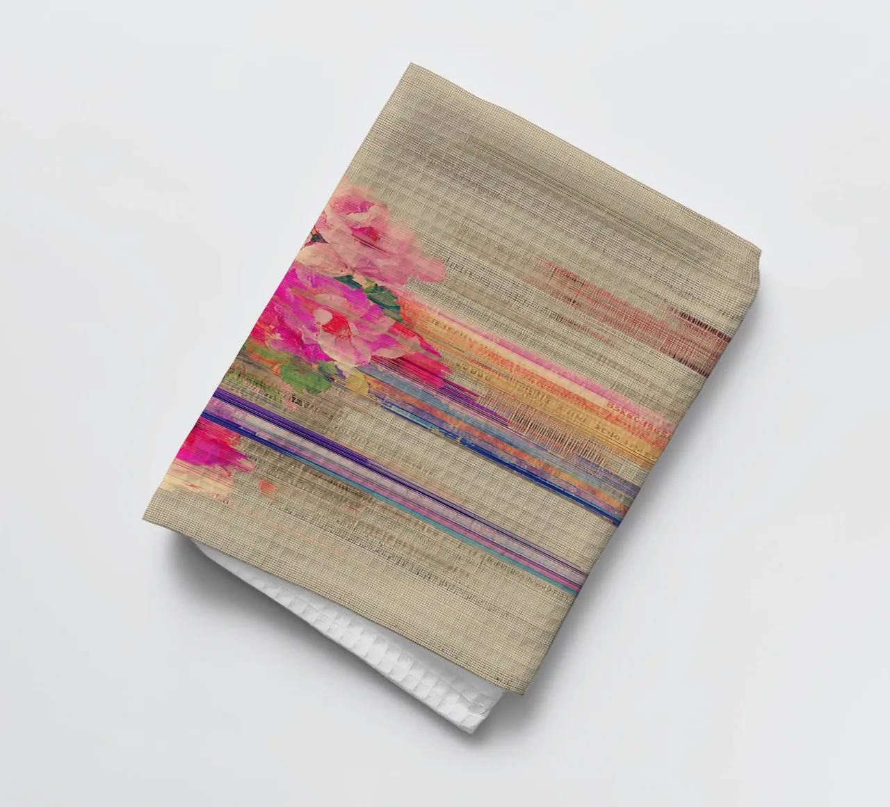 Splendore botanico a righe canovaccio da cucina da Carinaprint