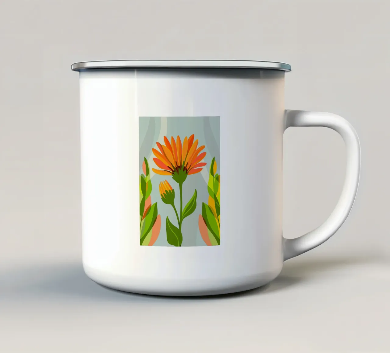 Crisantemo tazza in smalto da HAPPY SHOP