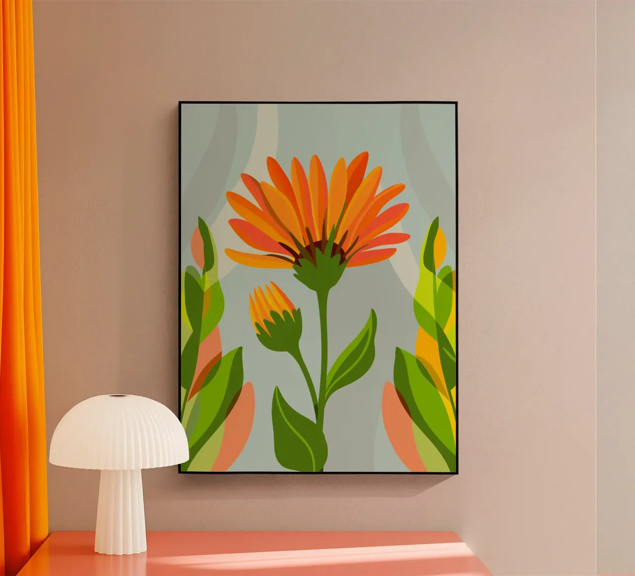 Chrysanthemum acrylic glass by HAPPY SHOP