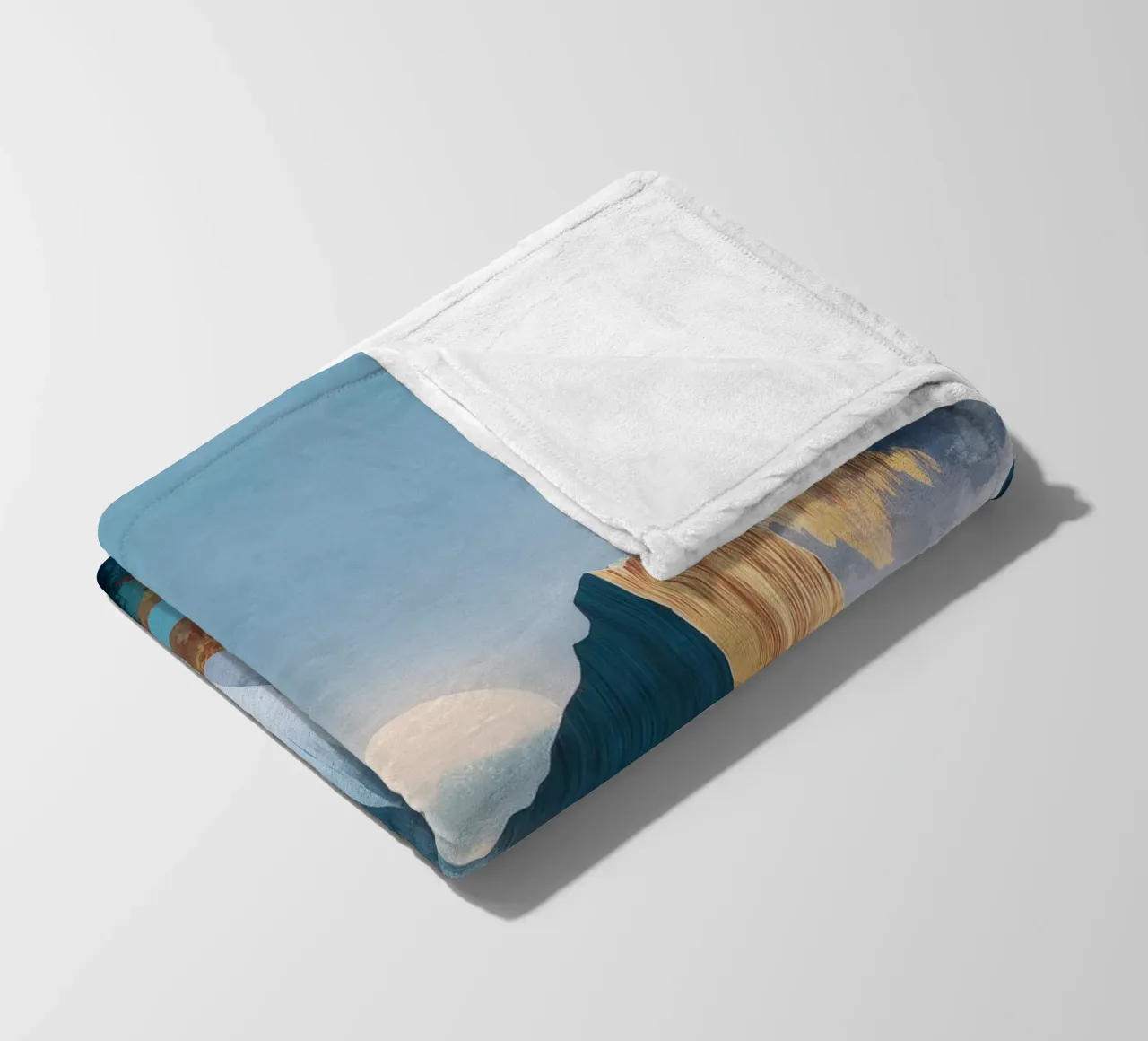 Waterfall Mountain Landscape Print coperta in pile da Dune