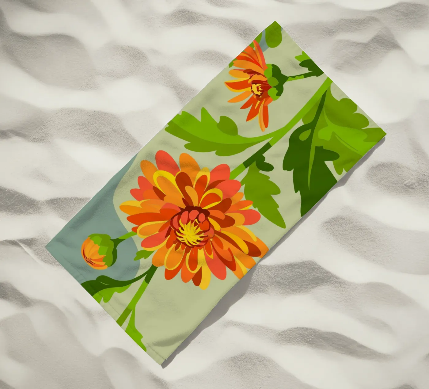 Chrysantheme Strandtuch von HAPPY SHOP