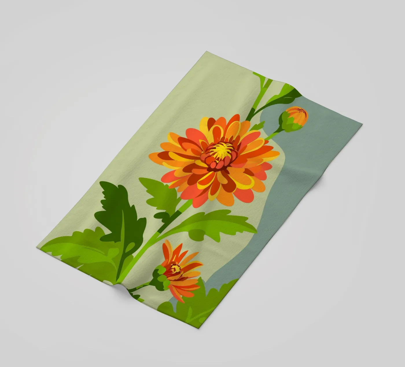 Chrysantheme Strandtuch von HAPPY SHOP