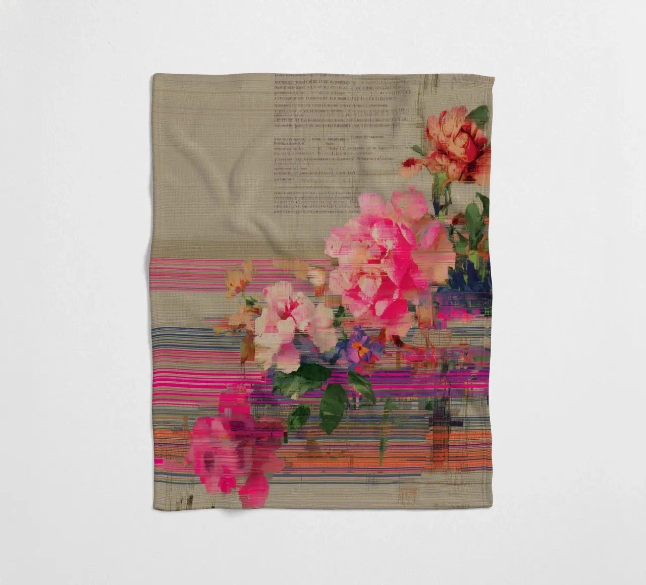 Fiori freschi: un'esplosione di colore coperta in pile da Carinaprint