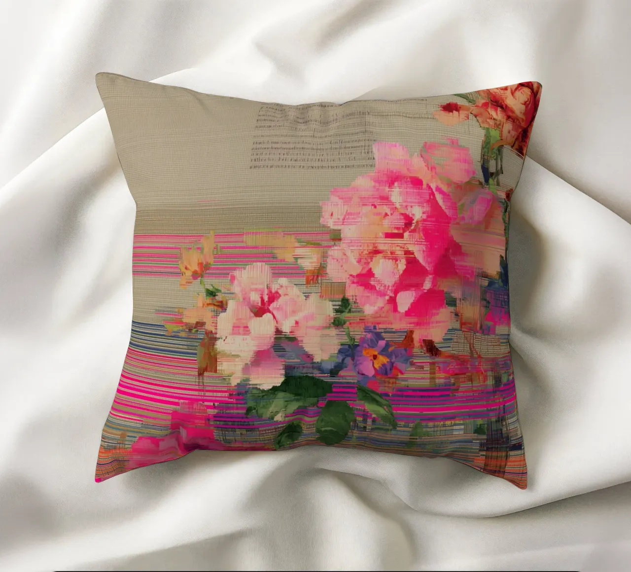 Fiori freschi: un'esplosione di colore cuscino da Carinaprint