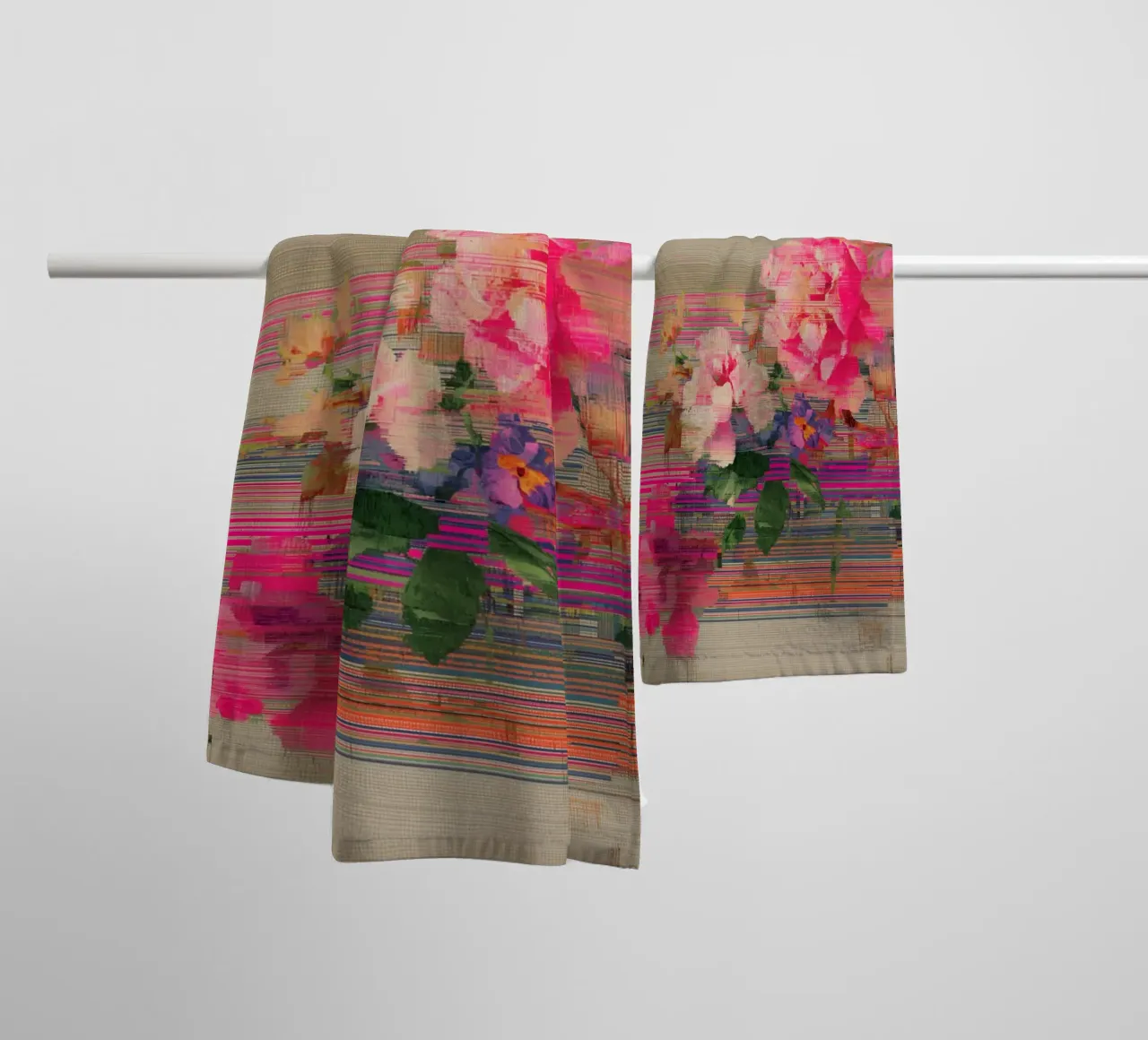 Fiori freschi: un'esplosione di colore asciugamano da bagno da Carinaprint