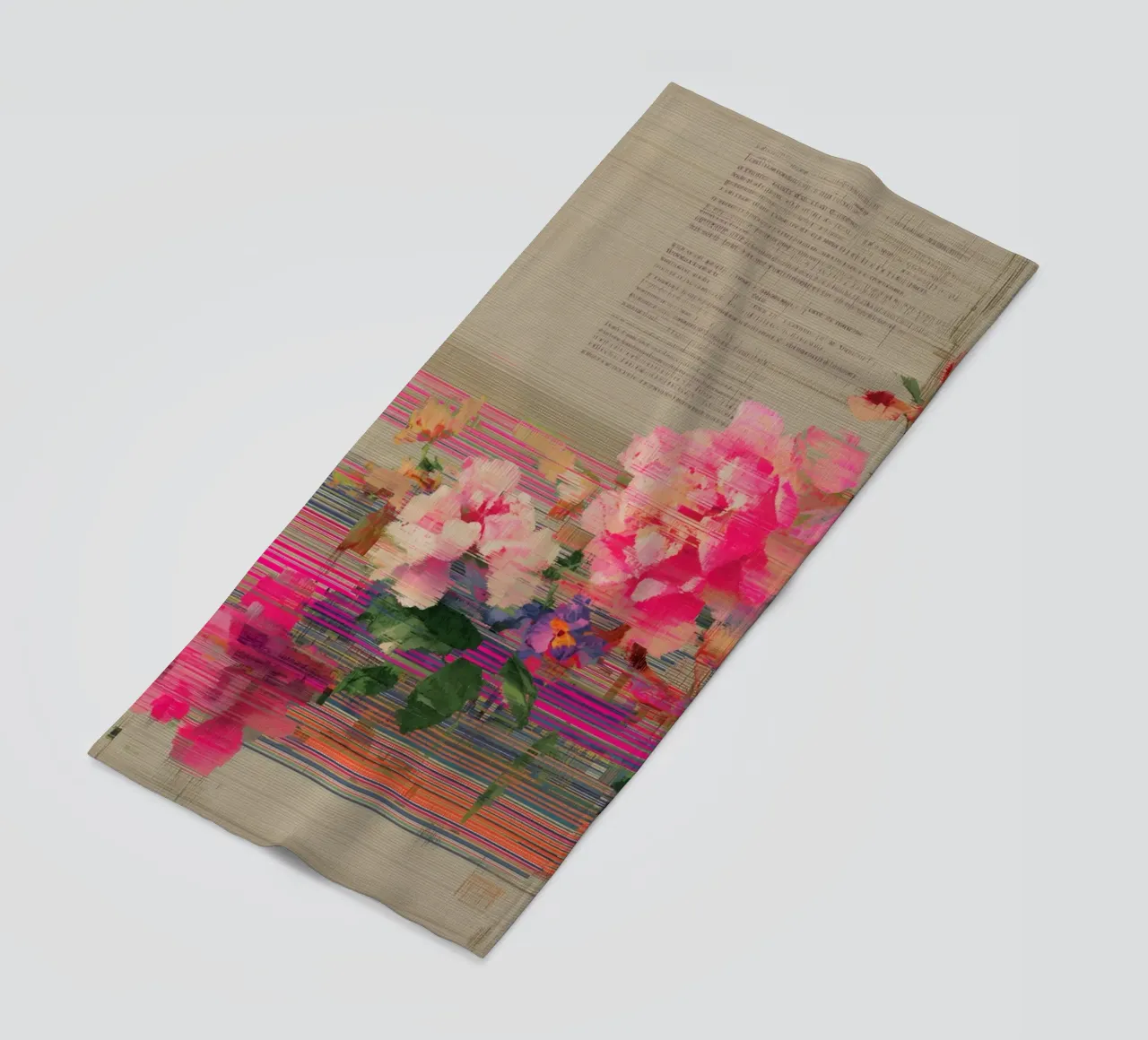 Fiori freschi: un'esplosione di colore telo mare da Carinaprint