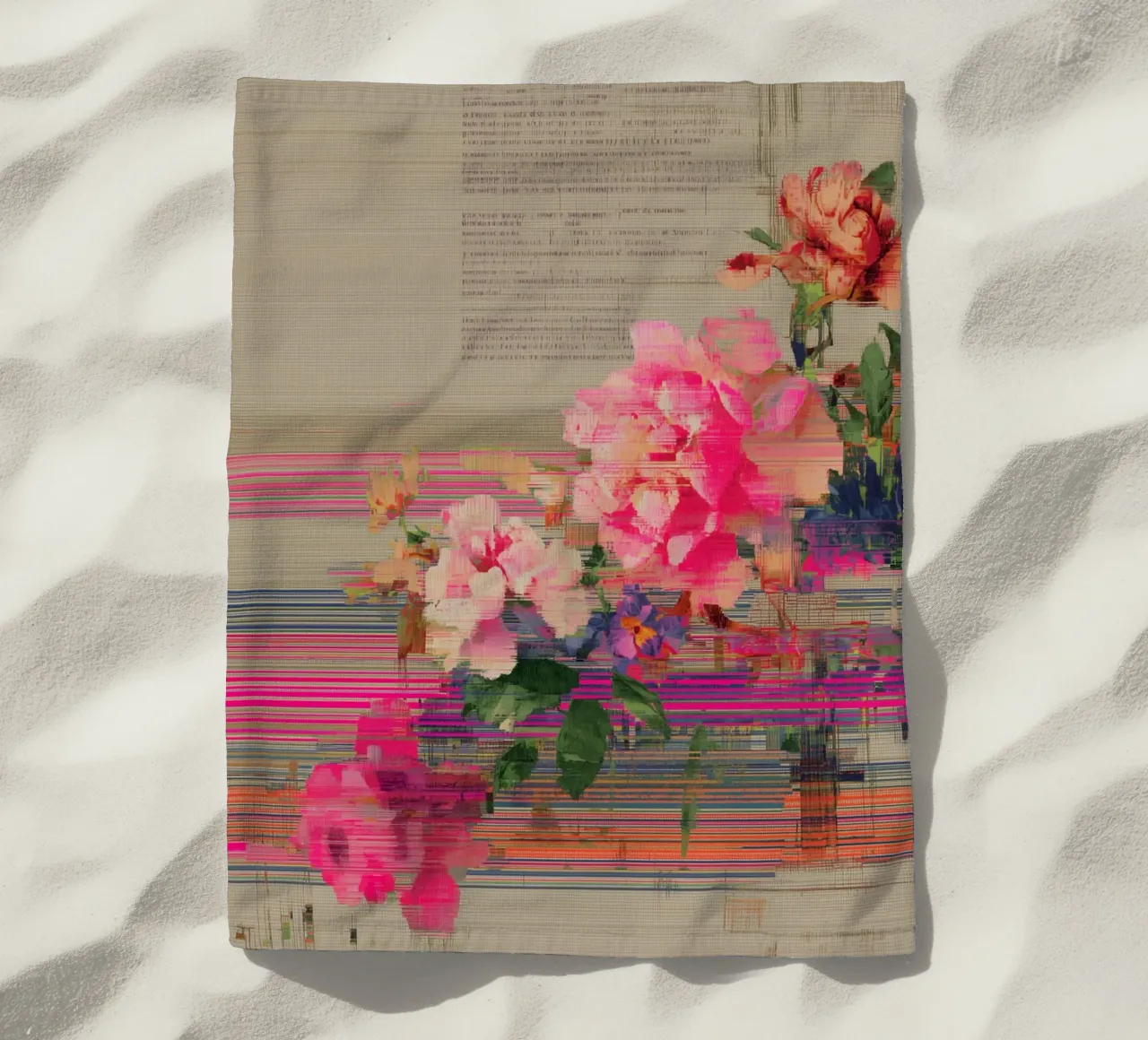 Fiori freschi: un'esplosione di colore telo mare da Carinaprint