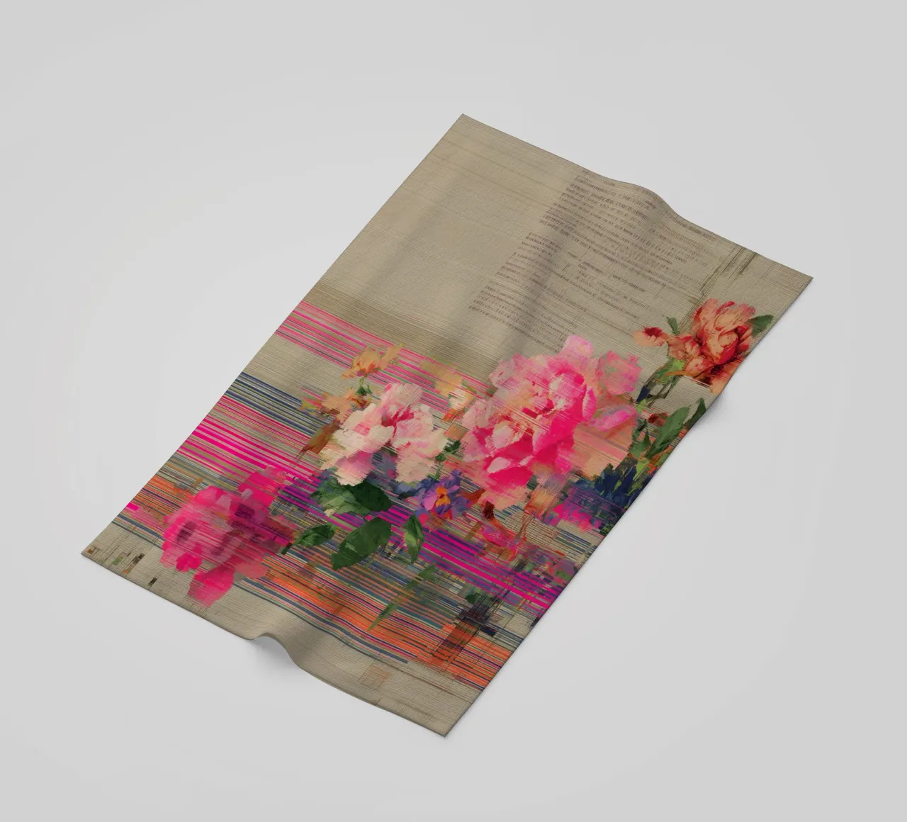 Fiori freschi: un'esplosione di colore telo mare da Carinaprint