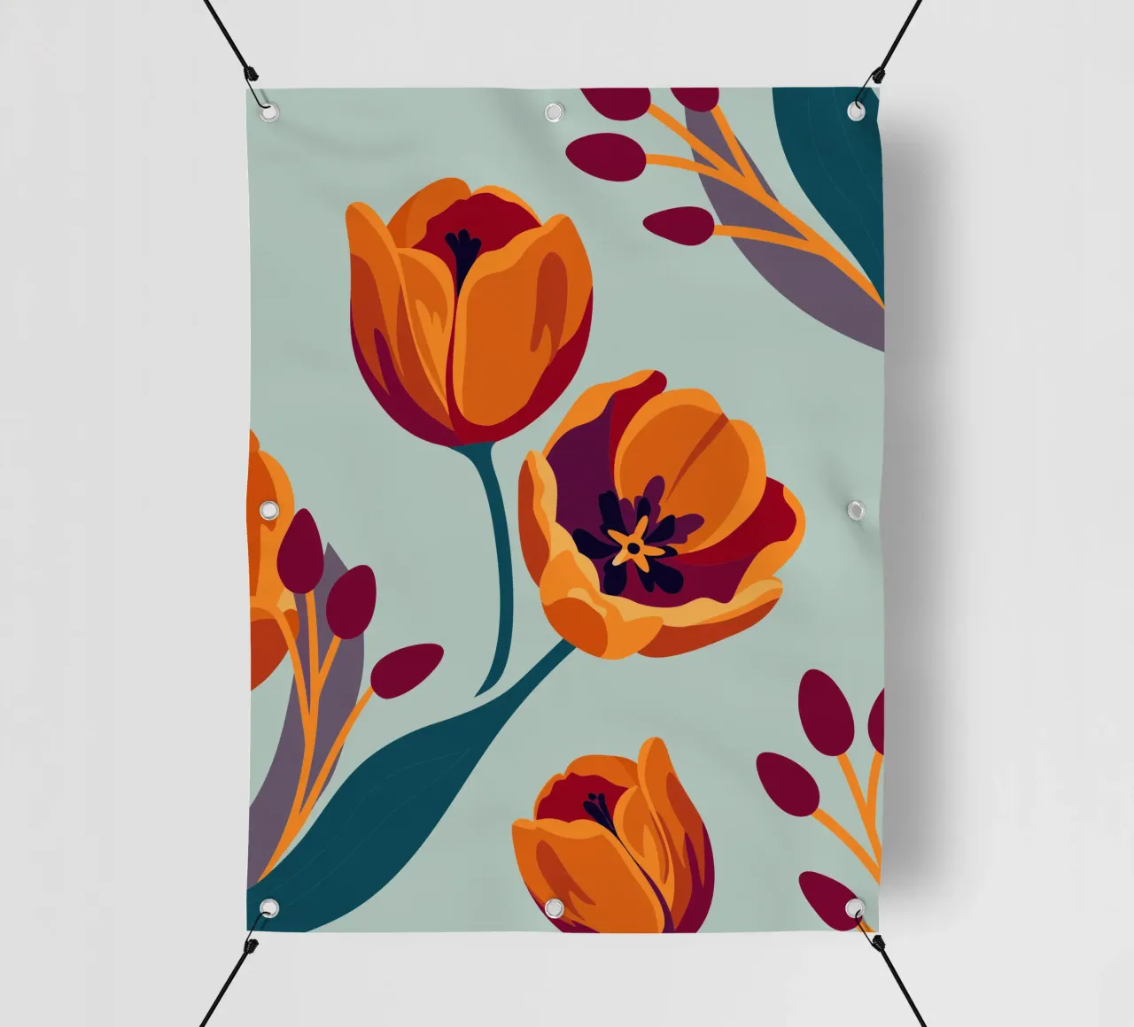 Tulipani telo in pvc da HAPPY SHOP