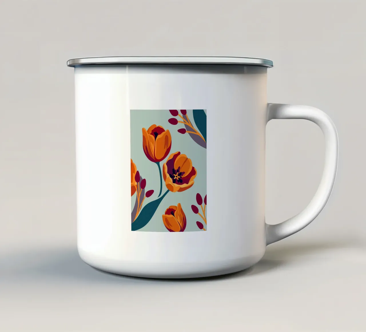 Tulipani tazza in smalto da HAPPY SHOP