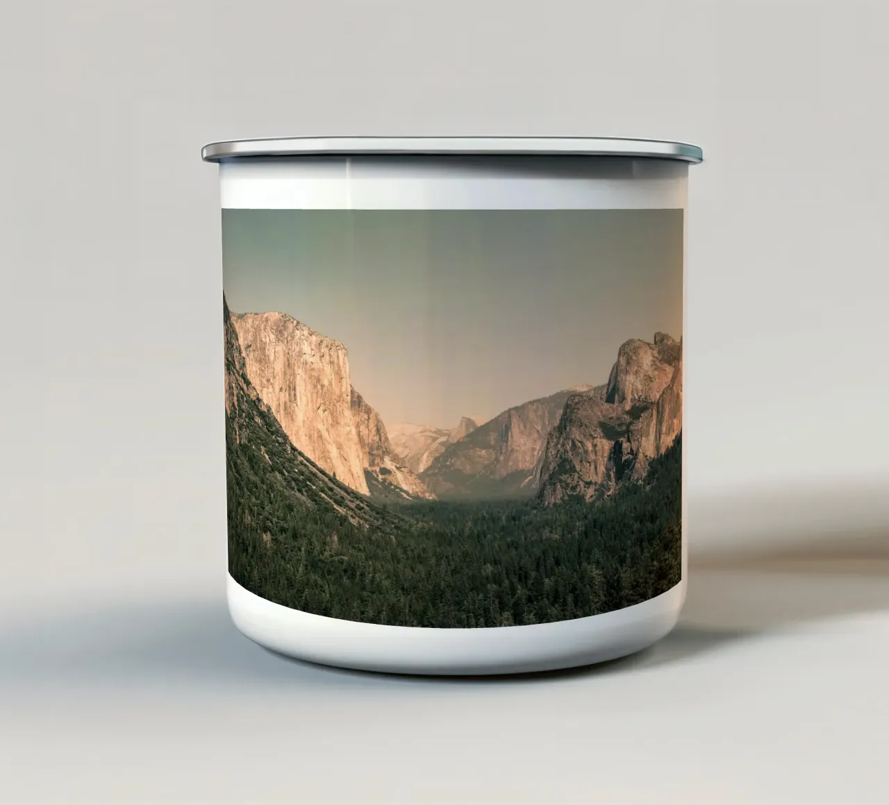 Mania Landscapes Raw 9 Yosemite (USA) enamel mug by Mania Print Collection