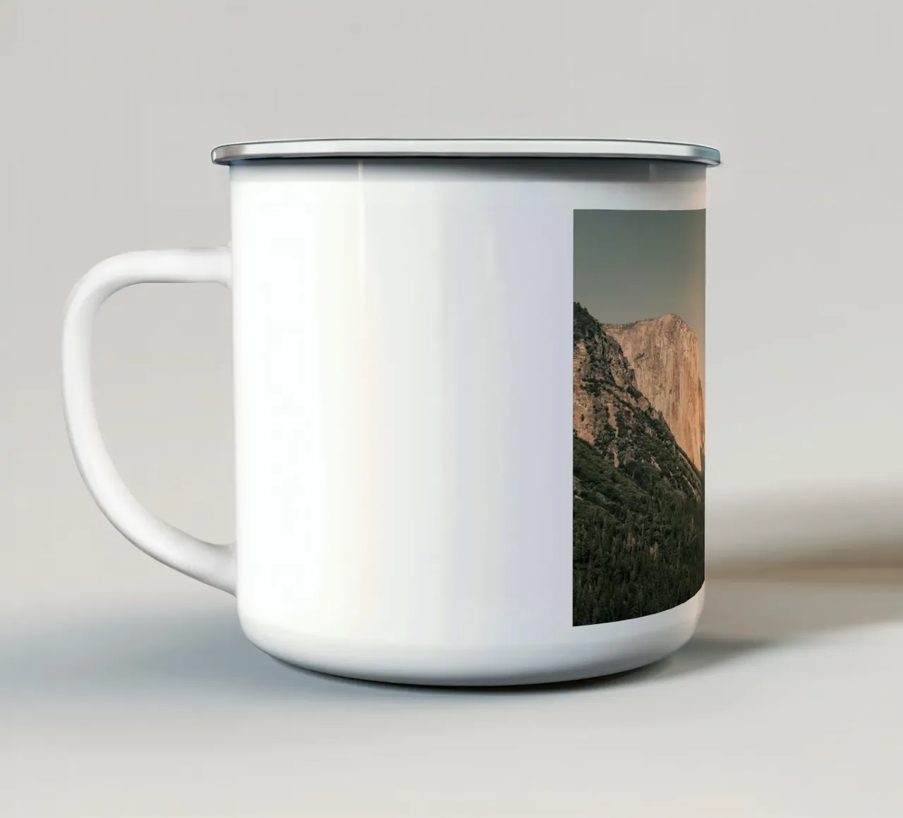 Mania Landscapes Raw 9 Yosemite (USA) enamel mug by Mania Print Collection