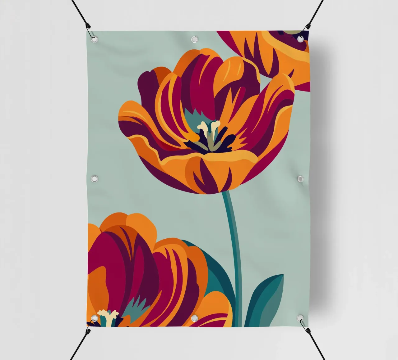 Tulipani telo in pvc da HAPPY SHOP
