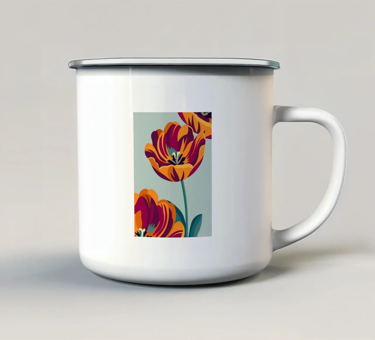 Tulipani tazza in smalto da HAPPY SHOP