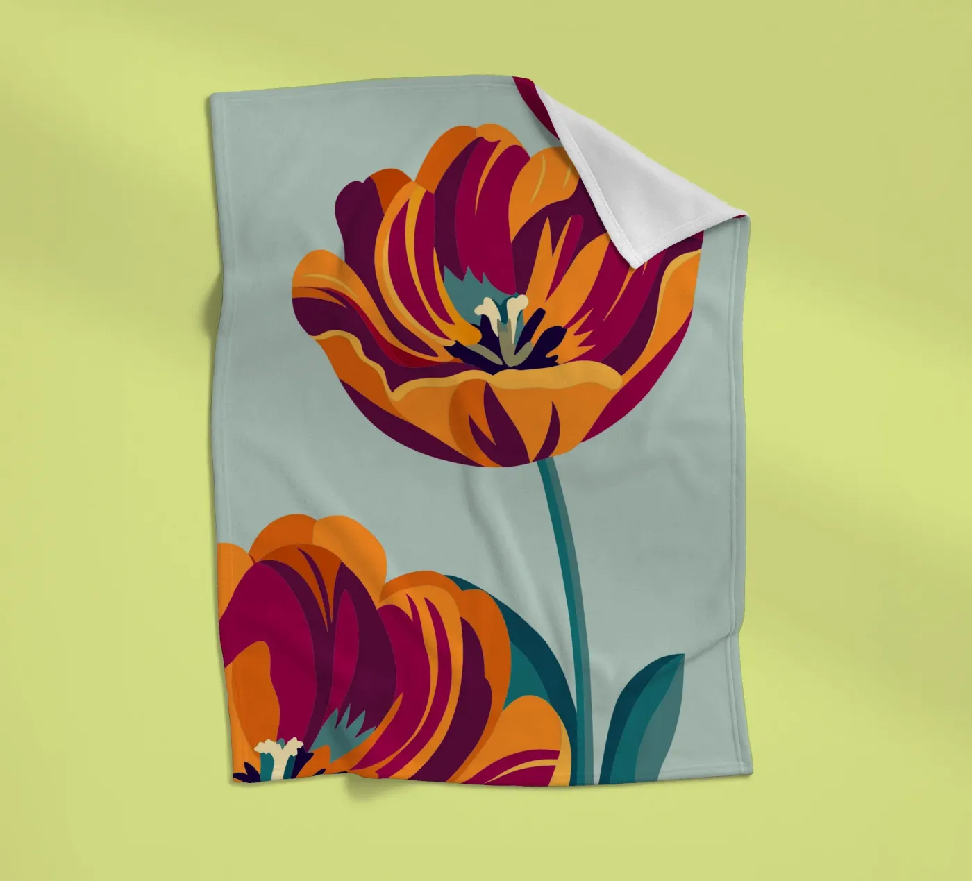 Tulpen fleecedeken van HAPPY SHOP