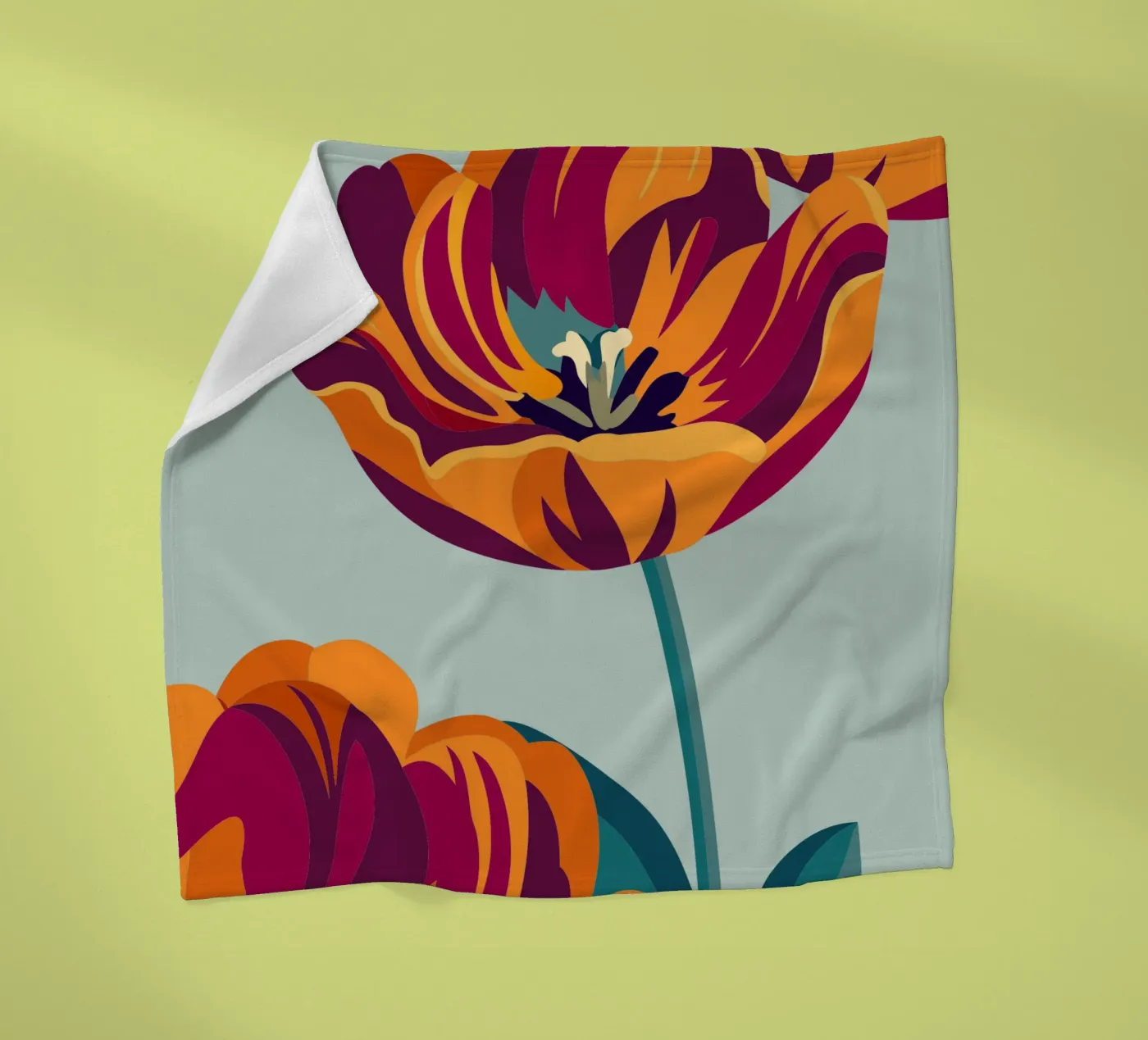 Tulpen fleecedeken van HAPPY SHOP