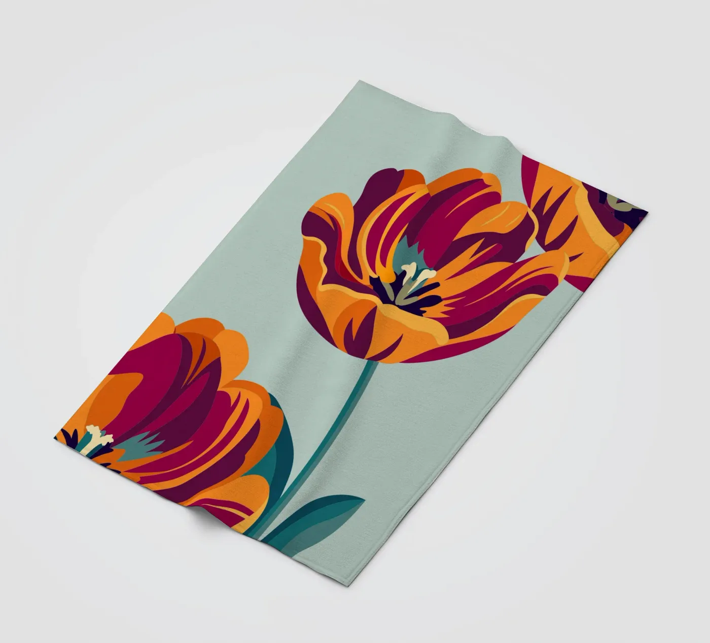 Tulpen fleecedeken van HAPPY SHOP