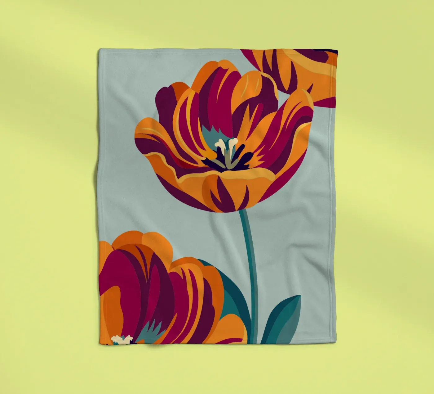 Tulpen fleecedeken van HAPPY SHOP