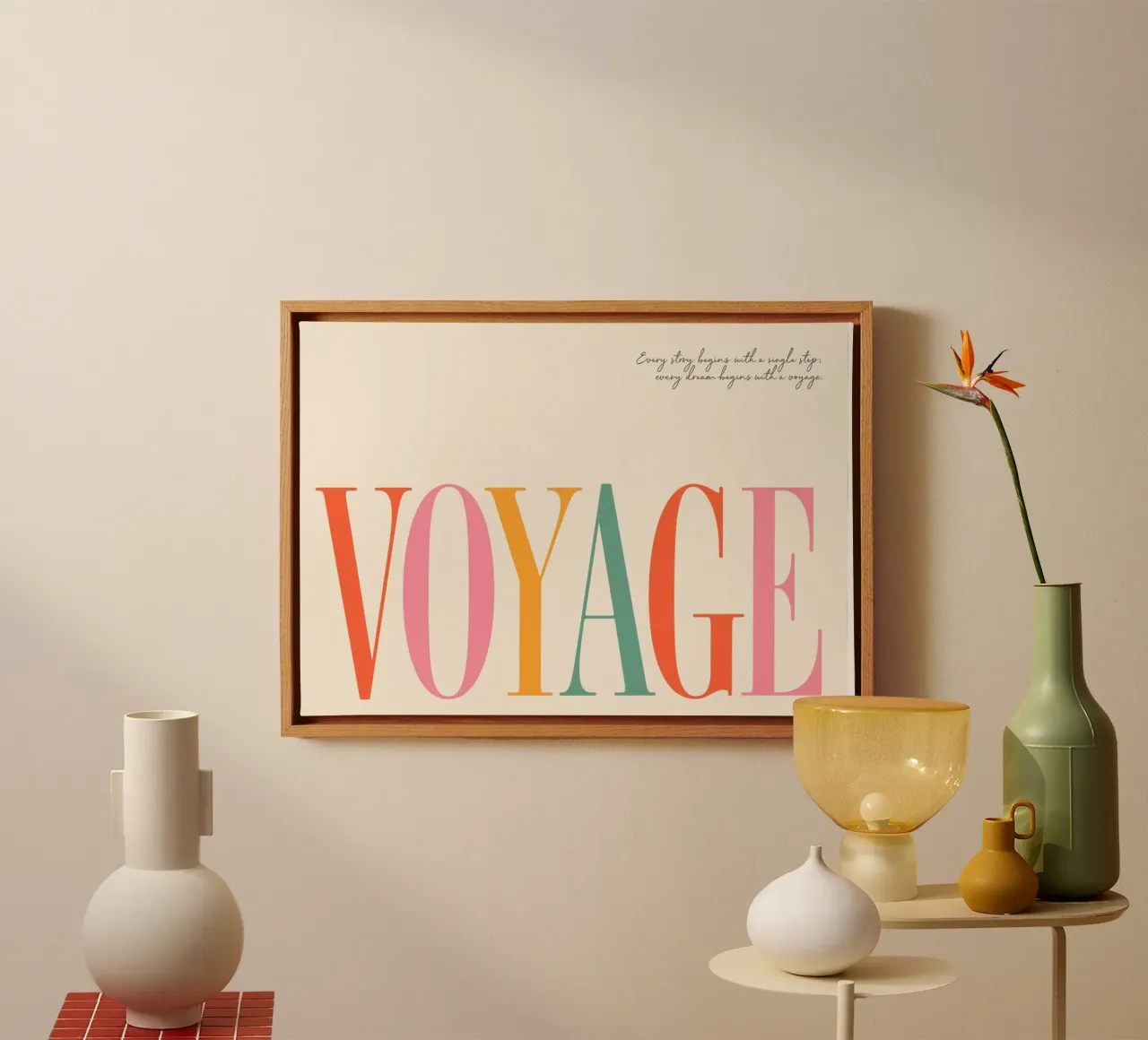 citaat woord tekst belettering canvas met Baklijst van Eva Rogers