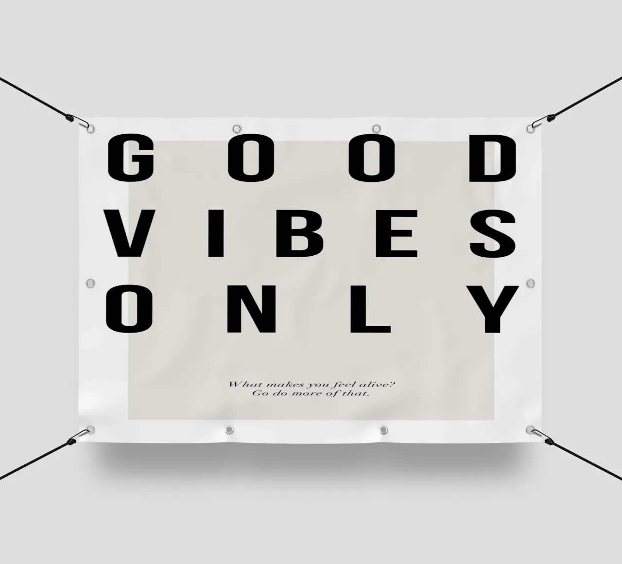 motivierende Typografie PVC Plane von Eva Rogers