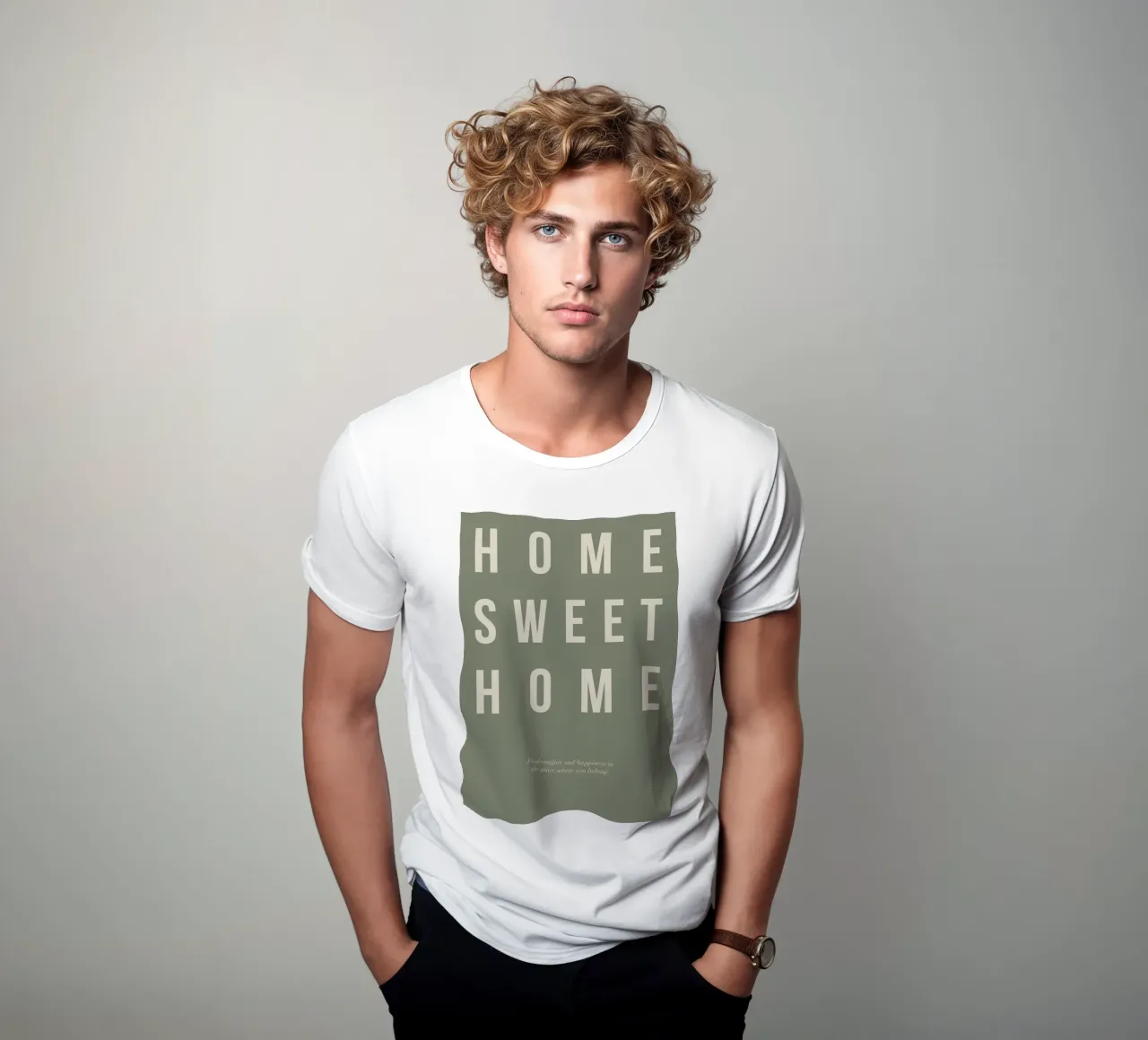 casa dolce casa messaggio semplice t-shirt da Eva Rogers