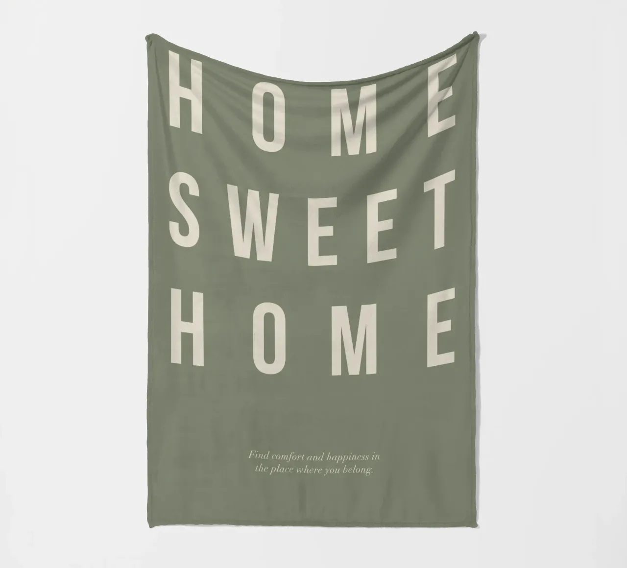 casa dolce casa messaggio semplice coperta in pile da Eva Rogers