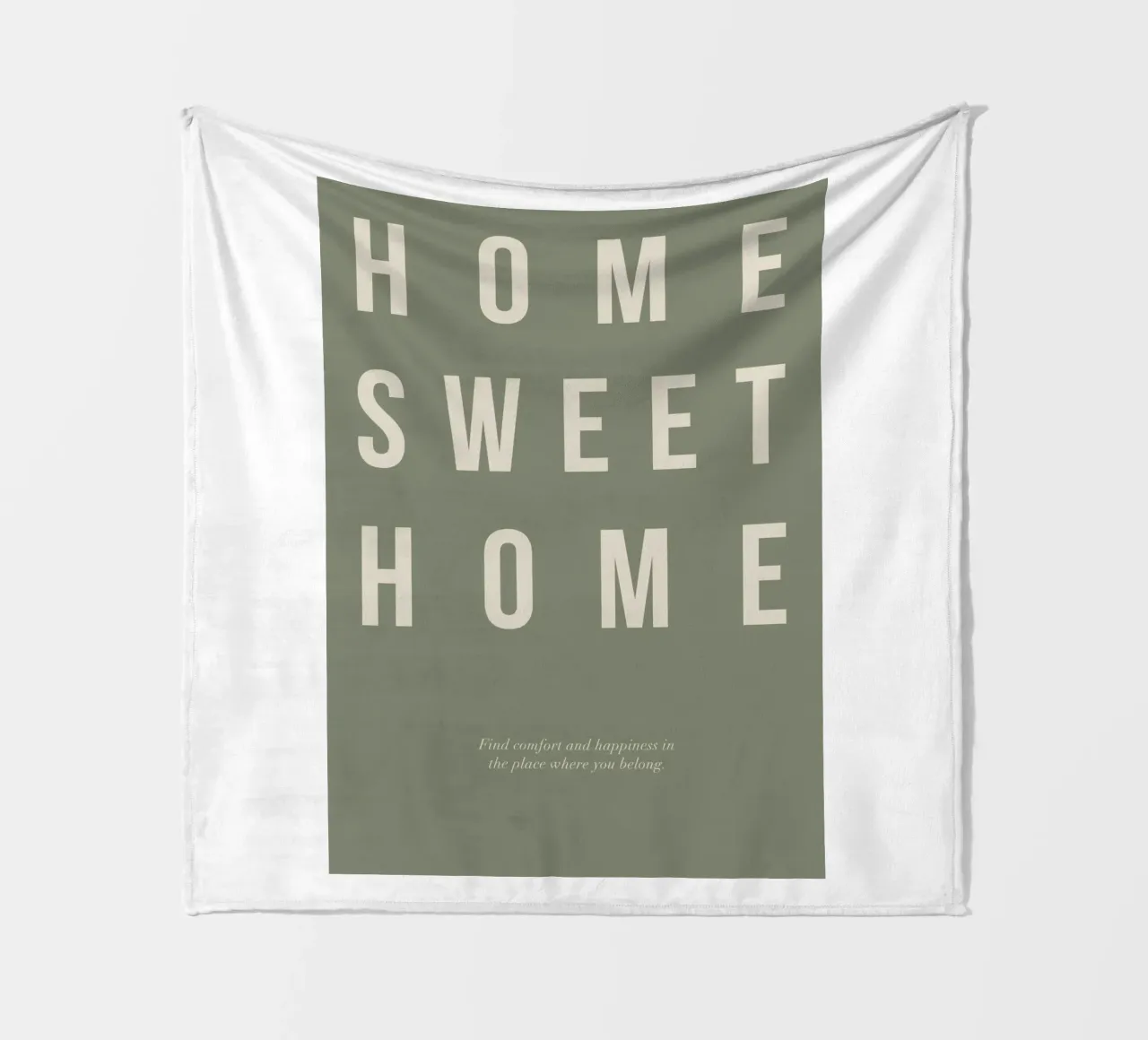 casa dolce casa messaggio semplice coperta in pile da Eva Rogers