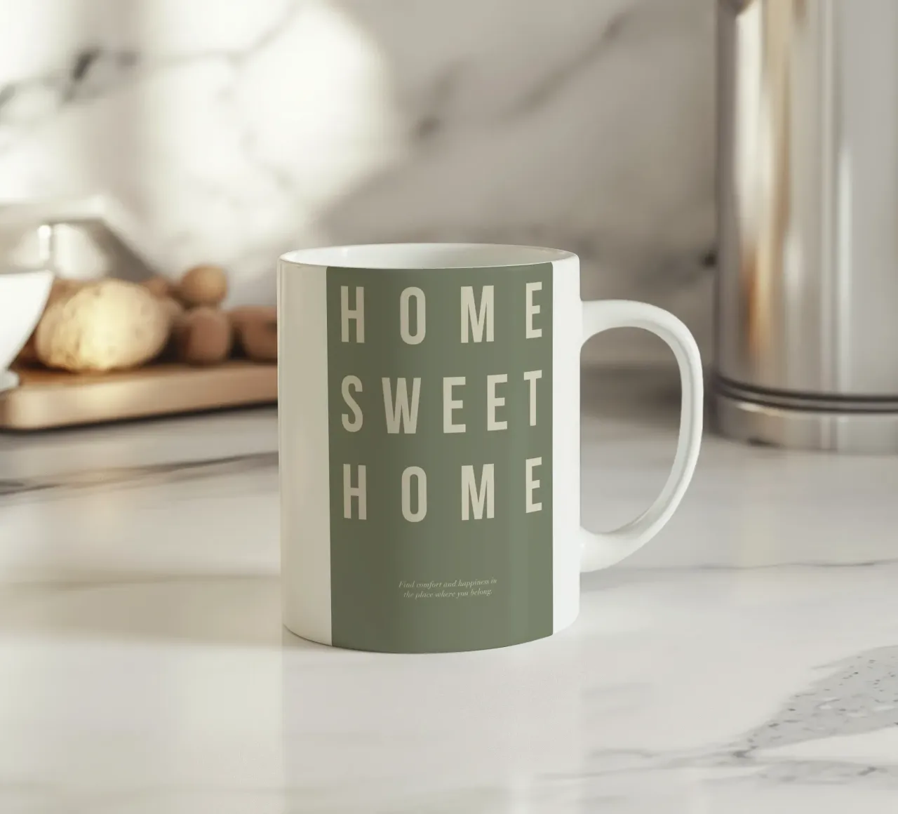 casa dolce casa messaggio semplice tazza in ceramica da Eva Rogers