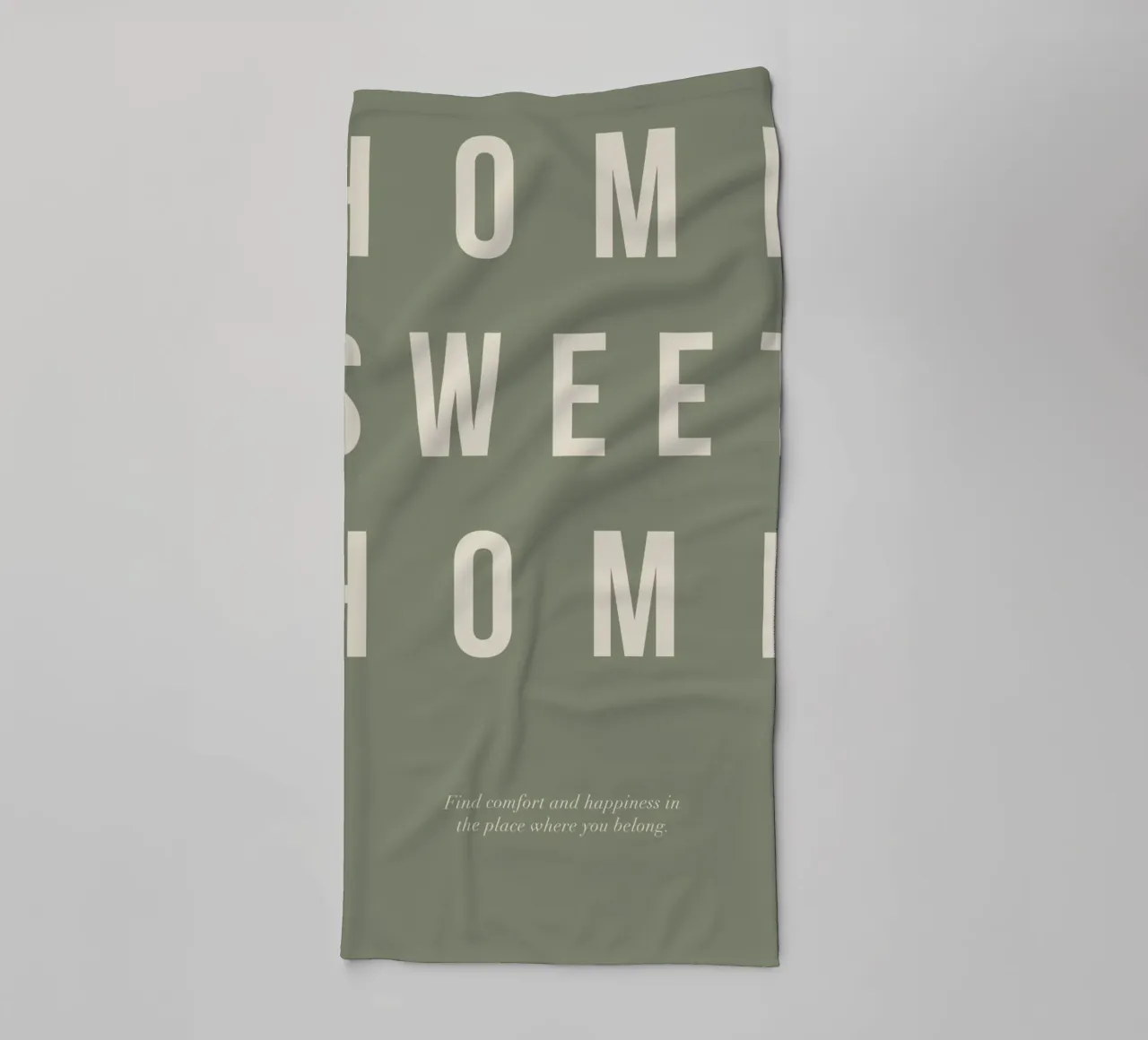 home sweet simple message towel by Eva Rogers