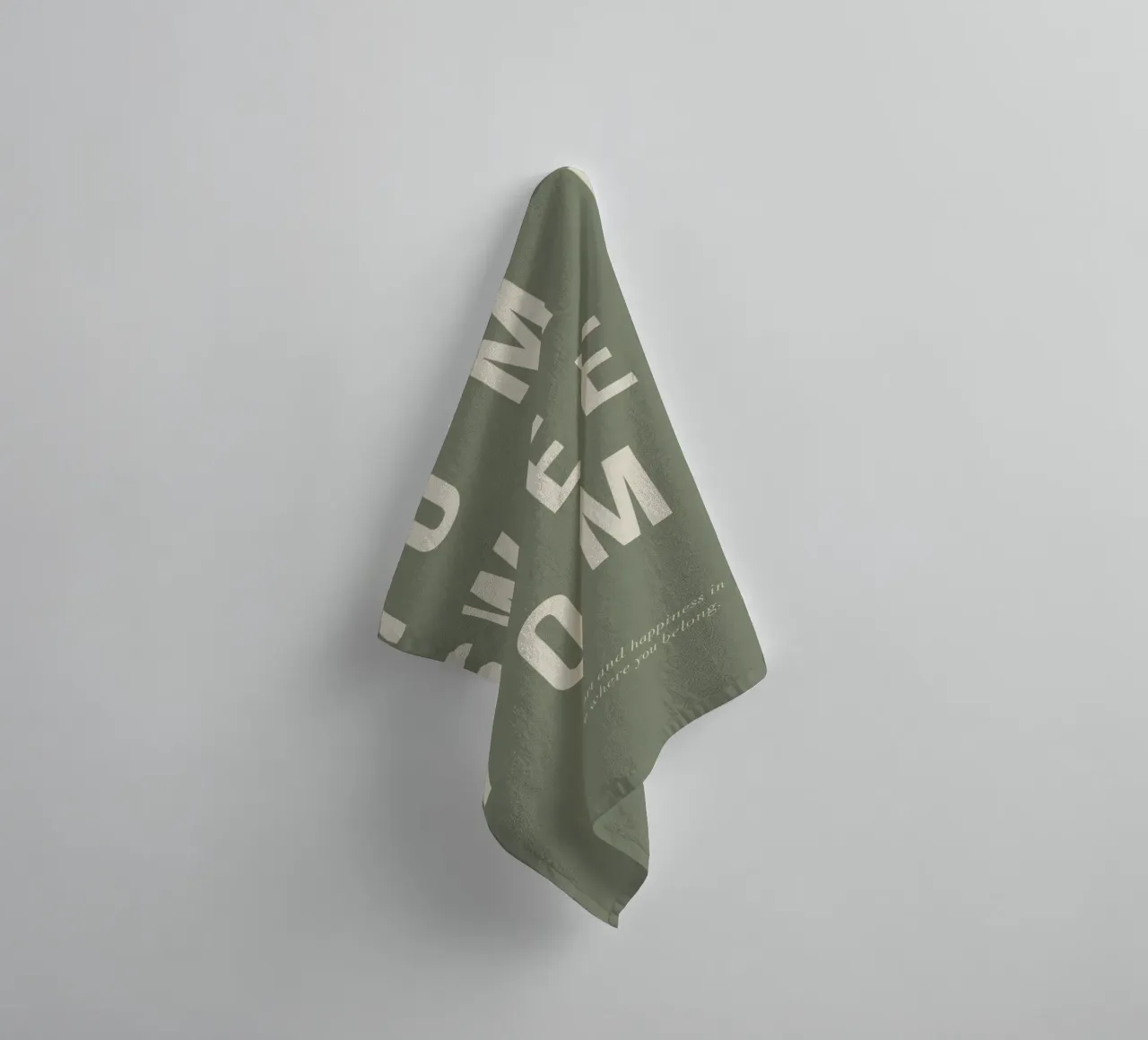 home sweet simple message towel by Eva Rogers