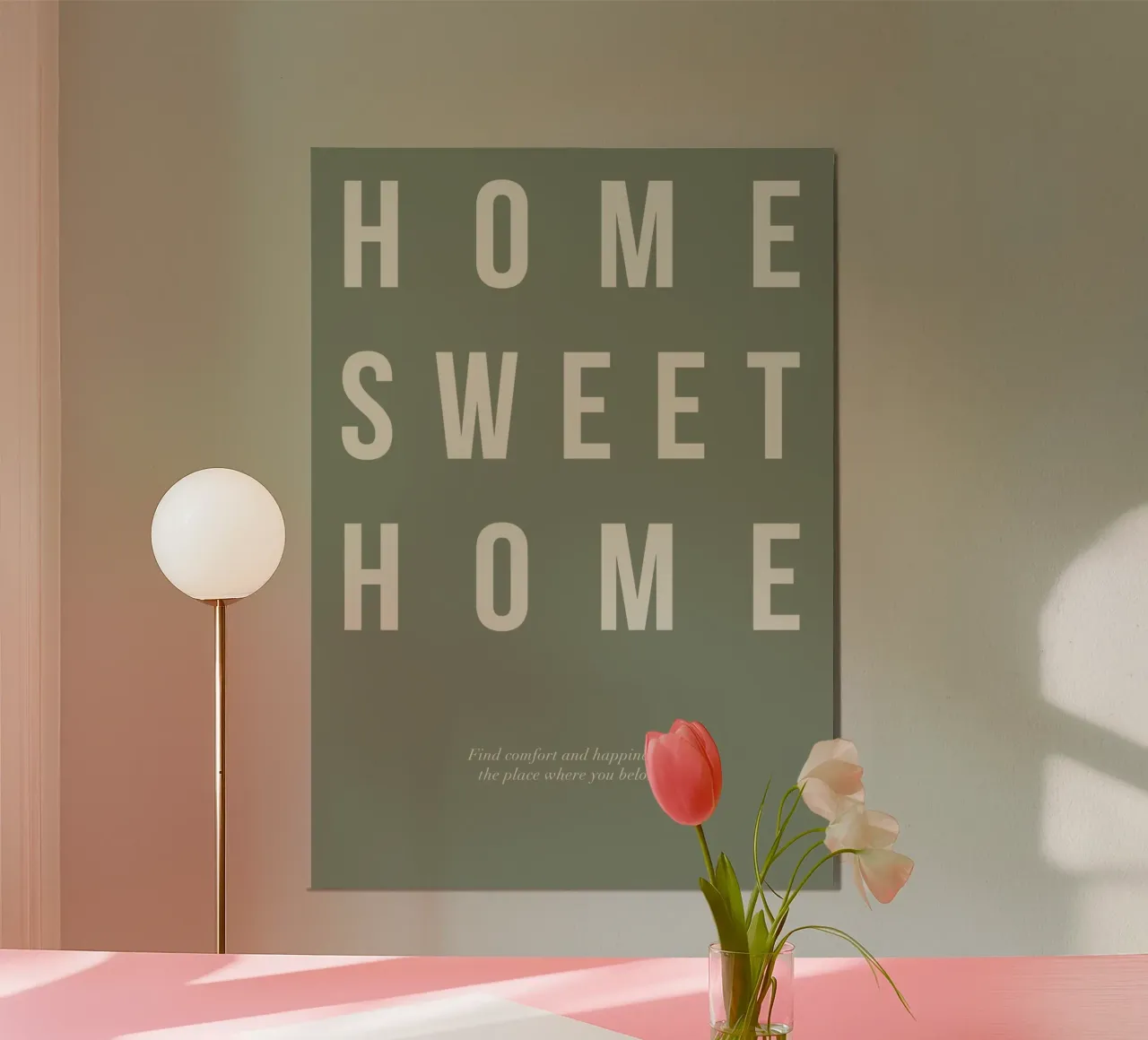 casa dolce casa messaggio semplice alluminio dibond da Eva Rogers