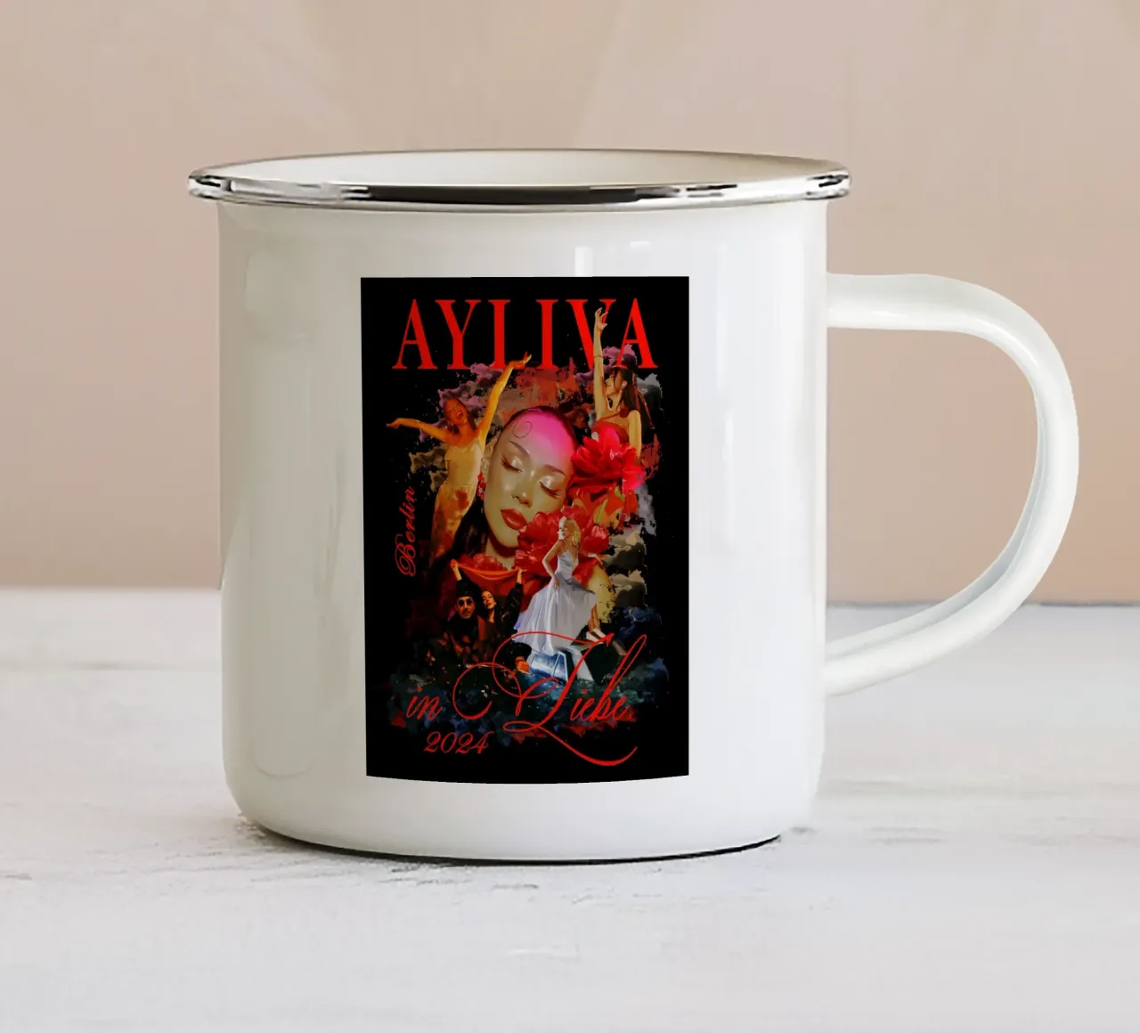 tour musicale 2024 - ayliva tazza in smalto da AudioLibrary