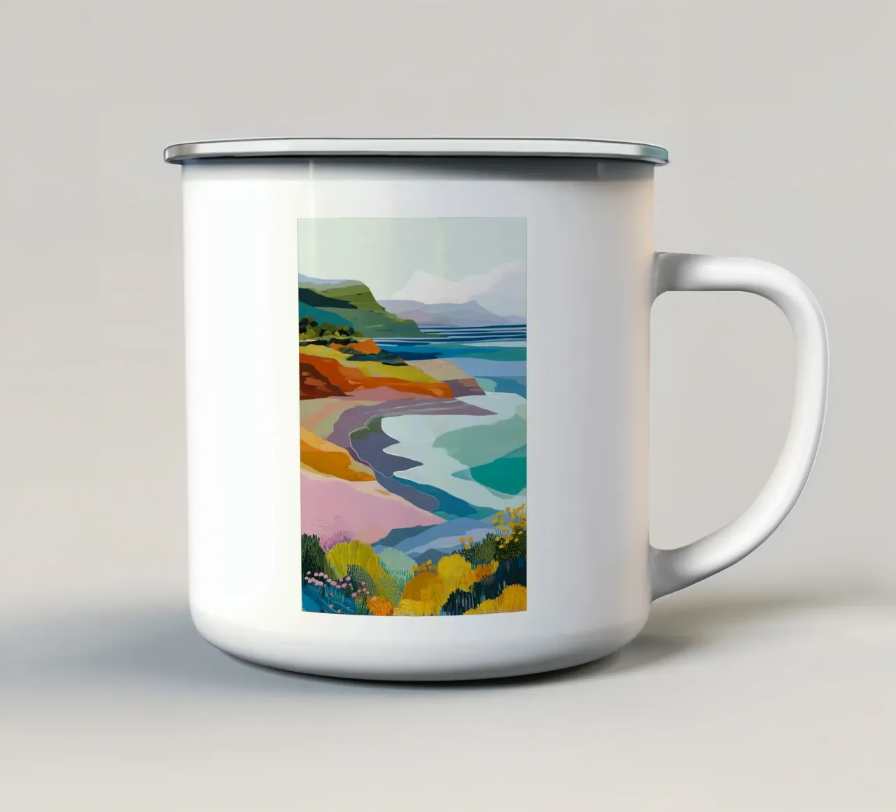 Pastel Dunes - A Dreamscape by the Ocean tazza in smalto da Dune