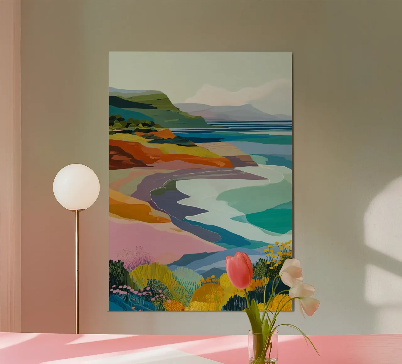 Pastel Dunes - A Dreamscape by the Ocean poster da Dune