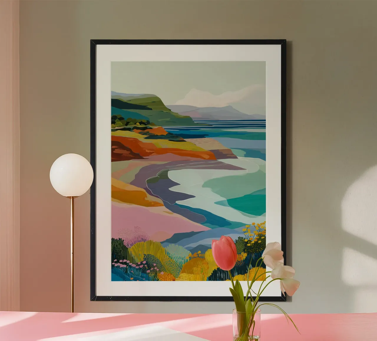 Pastel Dunes - A Dreamscape by the Ocean poster da Dune