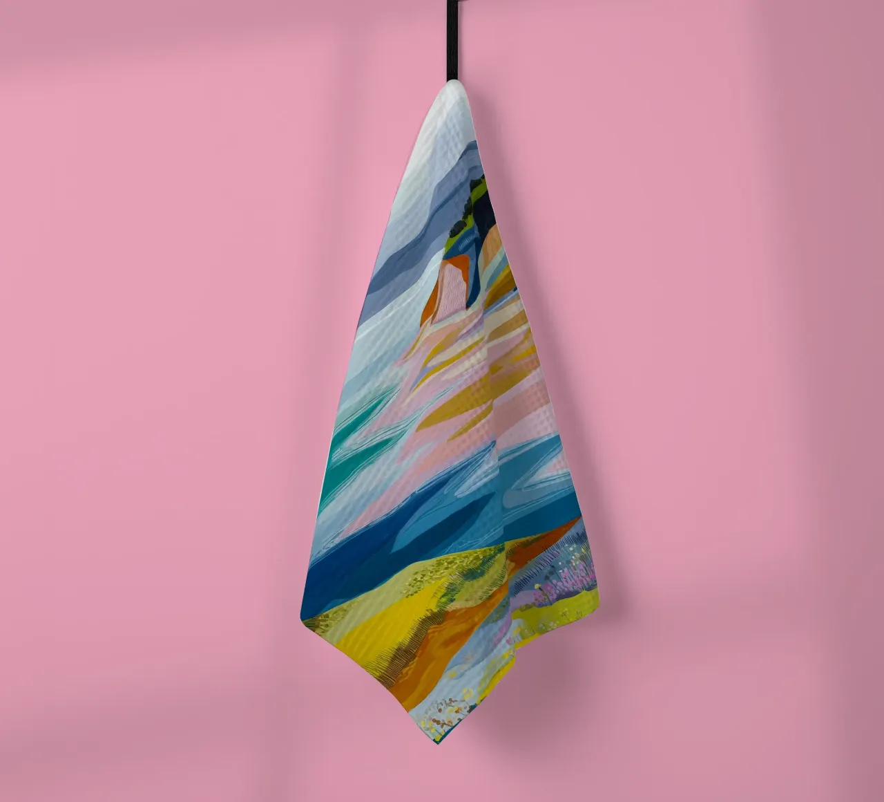 Pastel Shoreline - Where Wildflowers Meet the Tide canovaccio da cucina da Dune