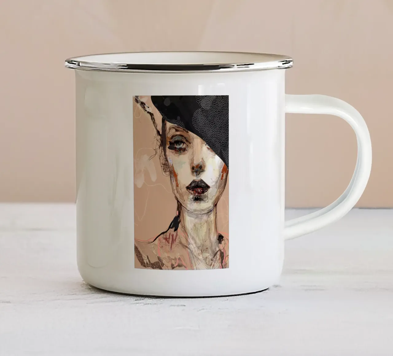 no doubt taza de esmalte de Giulio Iurissevich