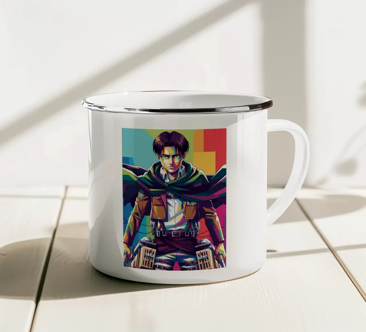 Attacco su Titano - Levi Ackerman (1) tazza in smalto da Hantamrata