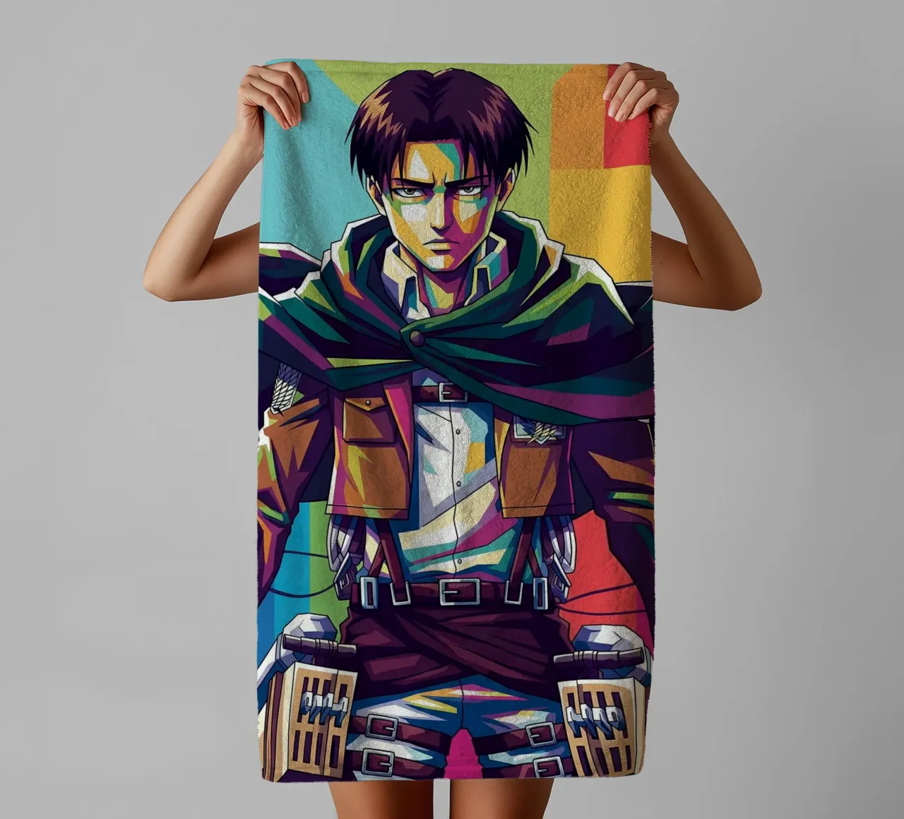 Attack On Titan - Levi Ackerman (1) towel by Hantamrata