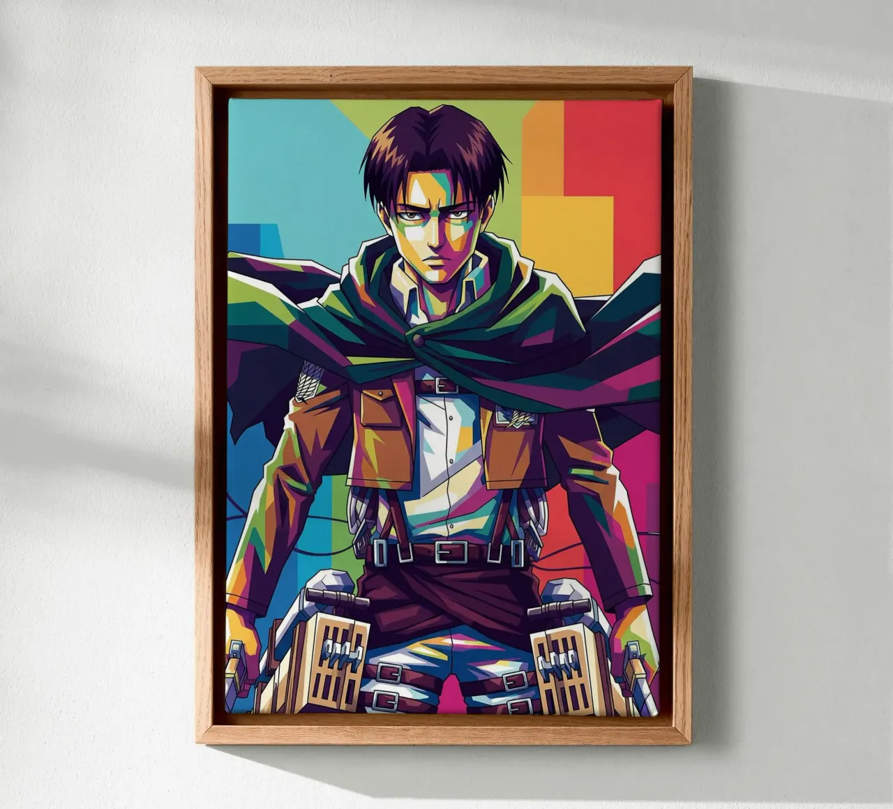 Attack On Titan - Levi Ackerman (1) canvas met Baklijst van Hantamrata