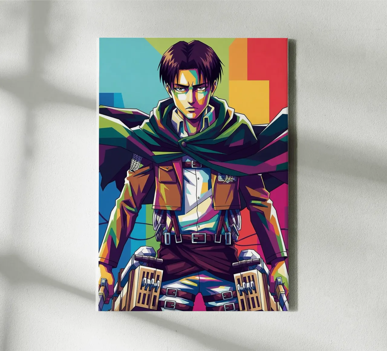 Attack On Titan - Levi Ackerman (1) canvas met Baklijst van Hantamrata