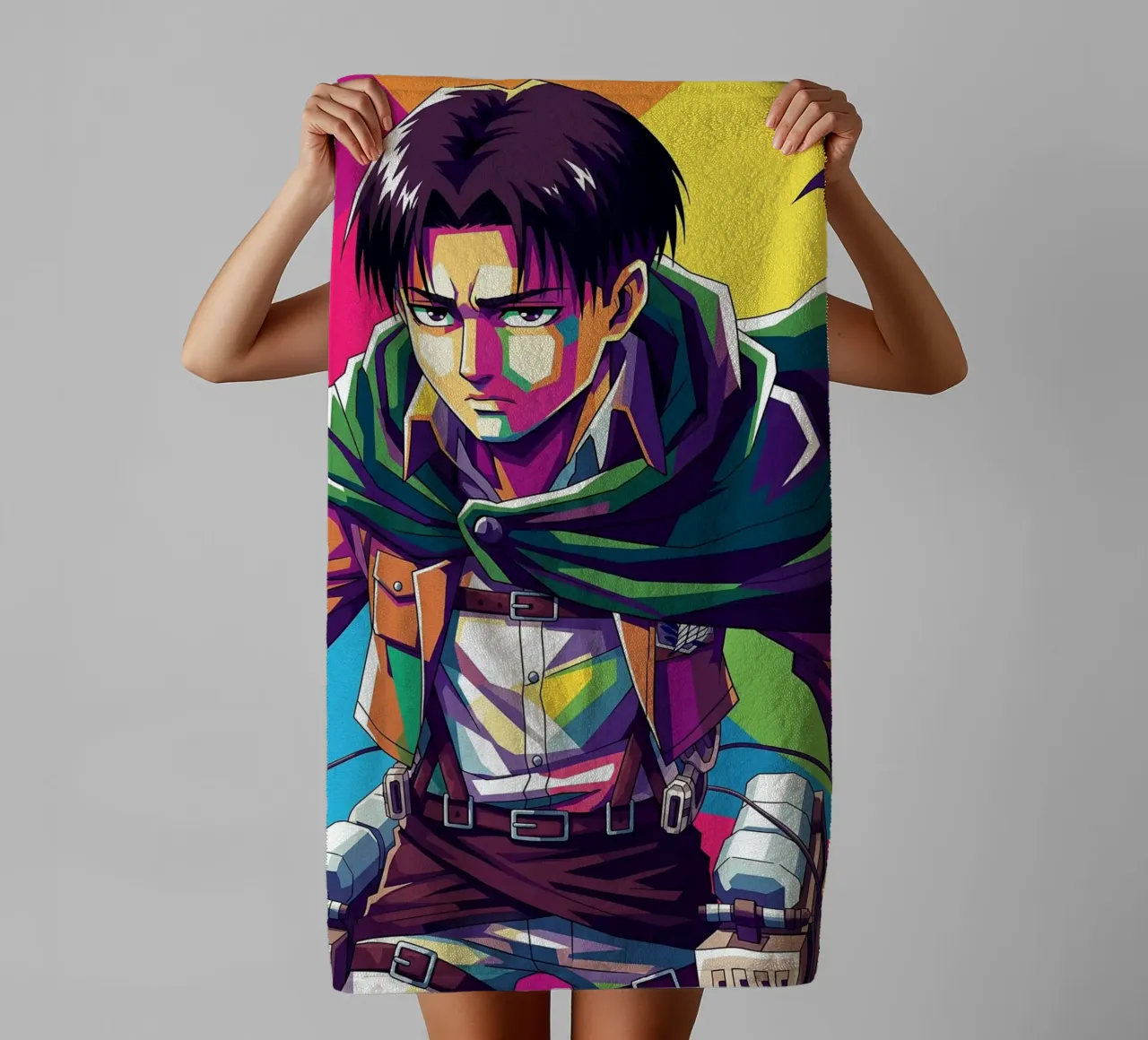 Attack On Titan - Levi Ackerman (3) asciugamano da bagno da Hantamrata