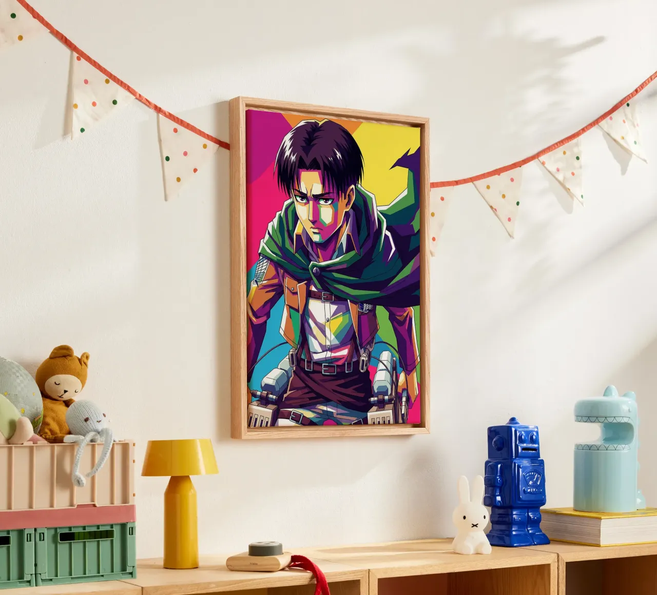 Attack On Titan - Levi Ackerman (3) tela con Cornice a cassetta da Hantamrata